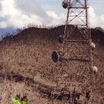 Radio-communication tower on top of Chances Peak , 1996.