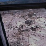 Destruction at Farrells by pyroclastic flows and surges of June 25, 1997 eruption.