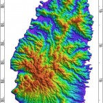 Radar Topography Map of St. Lucia