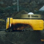Damage to Trimble GPS receiver by Sept 17, 1996 eruption, receiver continued to work even with extensive exterior damage.