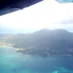 NW. Providencia showing the center of the island to right and Catalina Bay to left.