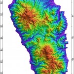 Radar Topography Map of Dominica