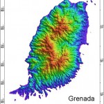 Radar Topography Map of Grenada