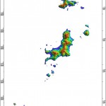 Radar Topography Map of Grenadines (South)