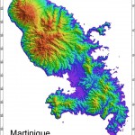 Radar Topography Map of Martinique