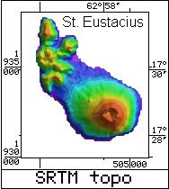 Radar Topography Map of St. Eustacius
