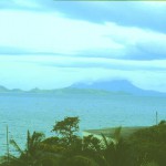 6. Salt Pond Peninsula across Basse Terre Bay with Nevis island in the background